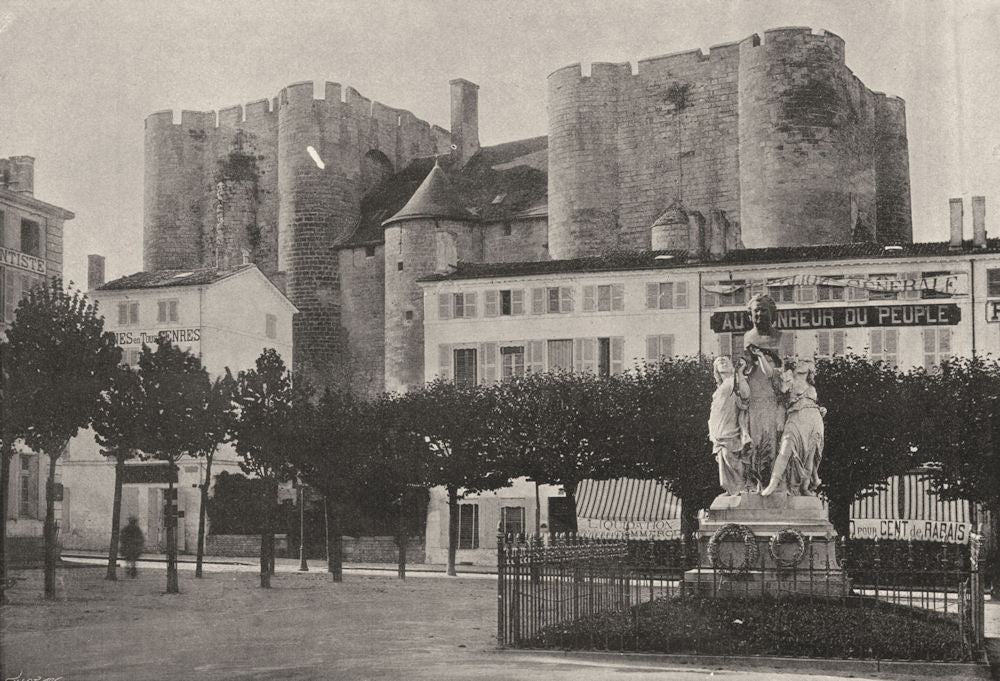 DEUX- SÈVRES. Niort. Chateau 1895 old antique vintage print picture